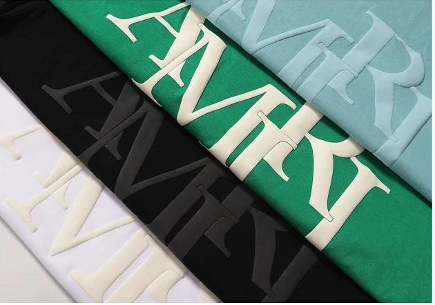 Camiseta Casual AMIRI de Manga Curta com Estampa de Espuma