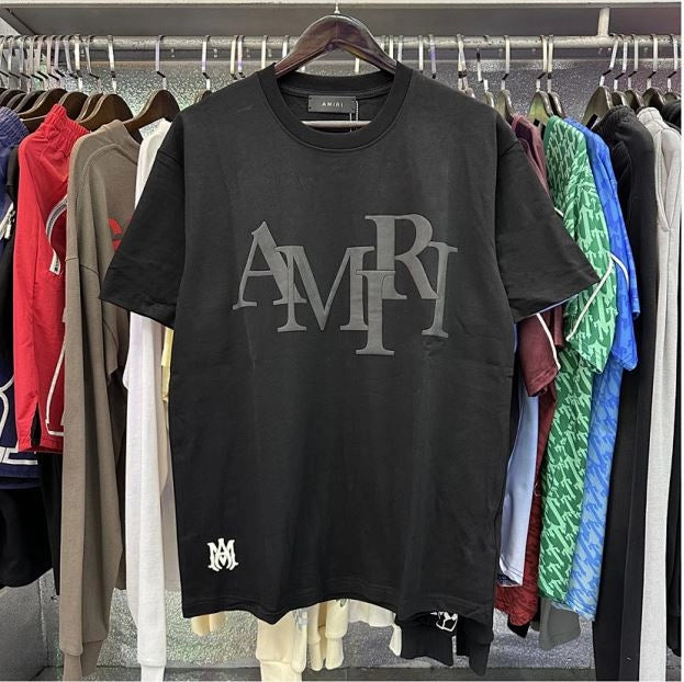 Camiseta Casual AMIRI de Manga Curta com Estampa de Espuma