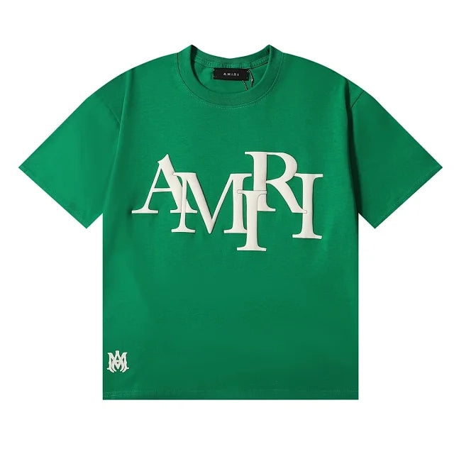 Camiseta Casual AMIRI de Manga Curta com Estampa de Espuma